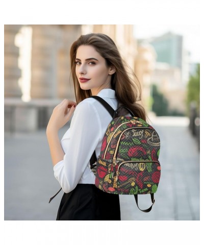 Women's Small Fashion Backpack Mexico Food Drink Print Ladies Travel Daypack Aesthetic Shoulder Bag 11.4×6.1×14.1 IN $15.36 B...