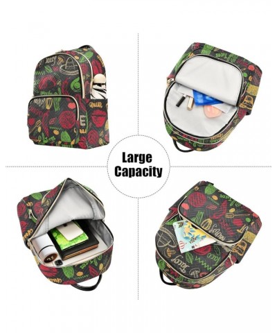 Women's Small Fashion Backpack Mexico Food Drink Print Ladies Travel Daypack Aesthetic Shoulder Bag 11.4×6.1×14.1 IN $15.36 B...