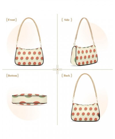 Clutch Shoulder Bags Tote Evening Purse Handbags for Women Hobo Bags Red Polka Dot with Zipper Closure $17.59 Totes