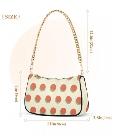 Clutch Shoulder Bags Tote Evening Purse Handbags for Women Hobo Bags Red Polka Dot with Zipper Closure $17.59 Totes