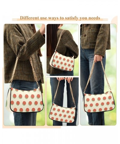 Clutch Shoulder Bags Tote Evening Purse Handbags for Women Hobo Bags Red Polka Dot with Zipper Closure $17.59 Totes