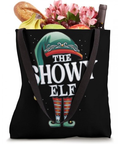 Showy Elf Christmas Group Xmas Pajama Party Tote Bag $13.41 Totes