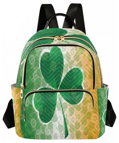 Beautiful Clover Leaf Patrick's Day Women Backpack Purse Ladies Fashion Shoulder Bag Daypack Travel Bag 7.5L Medium $15.50 Ba...