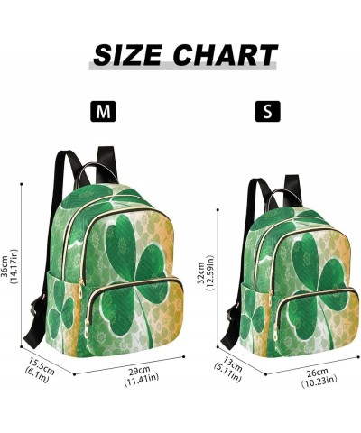 Beautiful Clover Leaf Patrick's Day Women Backpack Purse Ladies Fashion Shoulder Bag Daypack Travel Bag 7.5L Medium $15.50 Ba...