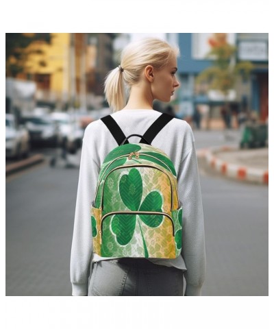 Beautiful Clover Leaf Patrick's Day Women Backpack Purse Ladies Fashion Shoulder Bag Daypack Travel Bag 7.5L Medium $15.50 Ba...