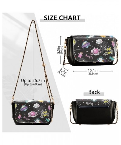 Crossbody Bags for Women Trendy Women's Black Shoulder Bag Small PU Leather Flap Cross Body Bag Handbags Pattern20 $17.62 Cro...