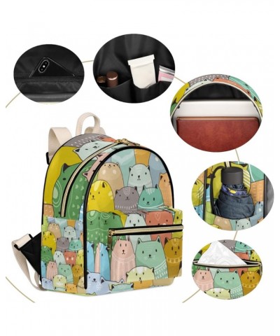 Cartoon Chick PU Leather Backpack Backpack Purse for Women Small Bag with Adjustable Strap Fashionable Travel Bag Daypack Car...