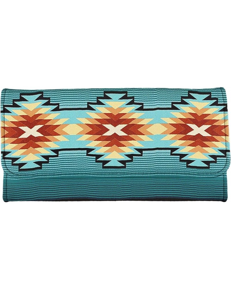 Sunflower Leather Tri-Fold Wallets for Women Ladies Purse Clutch Card Organizer White Aztec tribal style $15.00 Wallets