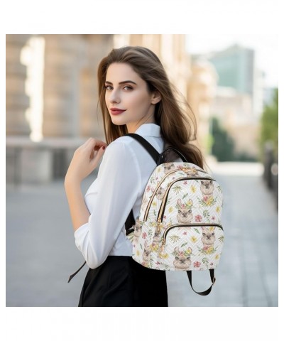 Travel Backpack Purse for Women Fashion Anti-theft Work Casual Cute Alpaca Flowers Daypack Shoulder Bag Medium Size Medium $1...