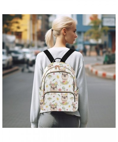 Travel Backpack Purse for Women Fashion Anti-theft Work Casual Cute Alpaca Flowers Daypack Shoulder Bag Medium Size Medium $1...