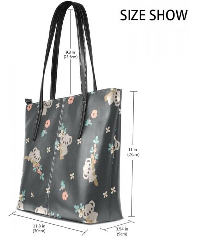 Handbags for Women Tote Bags with 11.08"(L) x 3.54"(W) x 11.02"(W) - Cute Set Bear Cute Koala $22.35 Totes