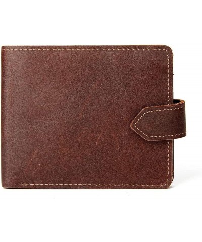 Men's wallet multifunctional short business first layer cowhide wallet-light coffee (Color : Deep coffee) Light coffee $26.00...