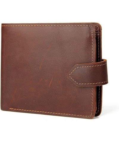 Men's wallet multifunctional short business first layer cowhide wallet-light coffee (Color : Deep coffee) Light coffee $26.00...