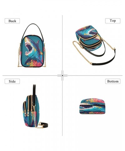 Crossbody Bags for Women Lobster Quilted Chain Crossbody Purses Trendy Blue Wave Cross Body Phone Purse Handbag Color 3 $13.0...