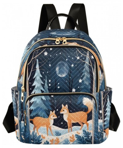 Snow Fox Women Backpack Purse Travel Daypack Shoulder Bag $17.84 Backpacks