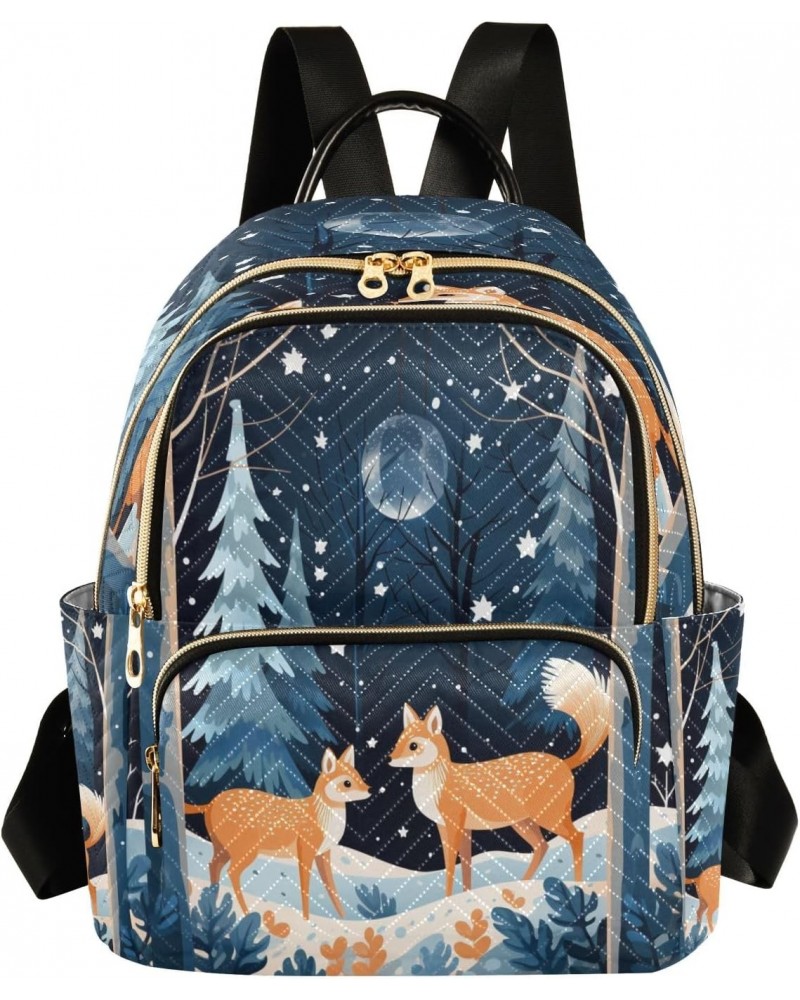 Snow Fox Women Backpack Purse Travel Daypack Shoulder Bag $17.84 Backpacks