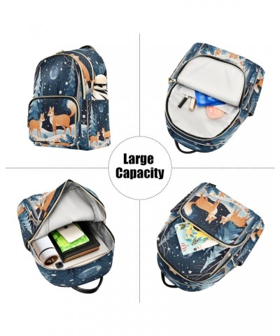 Snow Fox Women Backpack Purse Travel Daypack Shoulder Bag $17.84 Backpacks