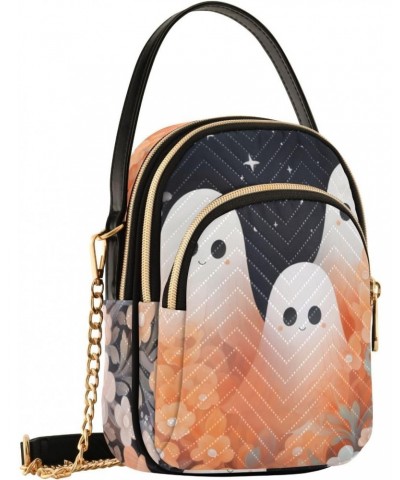 Women Crossbody Sling Bags Three Halloween Characters Print, Compact Fashion Handbags Purse with Chain Strap Top handle for E...