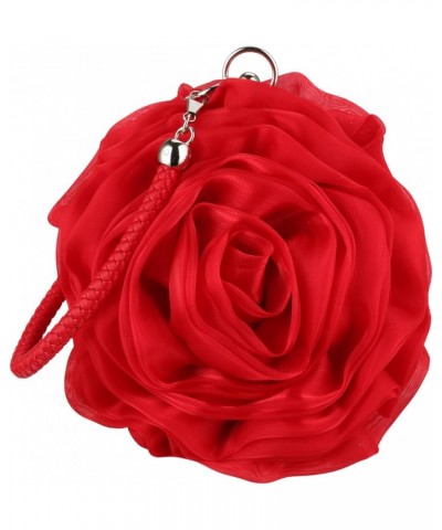 Flower Clutch Purse Small Evening Bag Sweet Wristlets Handbag Wedding Clutch Bag, Red $14.99 Evening Bags