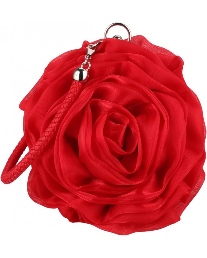 Flower Clutch Purse Small Evening Bag Sweet Wristlets Handbag Wedding Clutch Bag, Red $14.99 Evening Bags