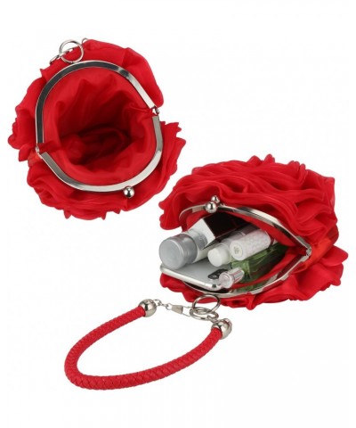 Flower Clutch Purse Small Evening Bag Sweet Wristlets Handbag Wedding Clutch Bag, Red $14.99 Evening Bags