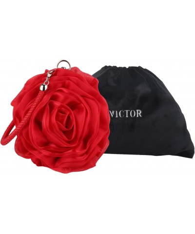 Flower Clutch Purse Small Evening Bag Sweet Wristlets Handbag Wedding Clutch Bag, Red $14.99 Evening Bags