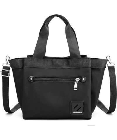 Nylon Handbag Large Capacity Shoulder Bag Lightweight Top-Handle Bag Shopping Crossbody Bag Black $75.61 Shoulder Bags