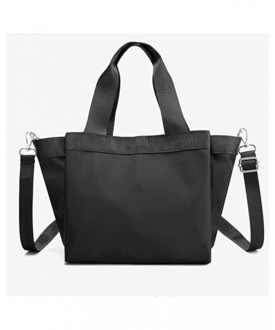 Nylon Handbag Large Capacity Shoulder Bag Lightweight Top-Handle Bag Shopping Crossbody Bag Black $75.61 Shoulder Bags