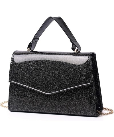 Patent Leather Clutch Purse Glittering Envelope Women Evening Bag for Wedding Party Cocktail Prom Black C052 $9.34 Evening Bags