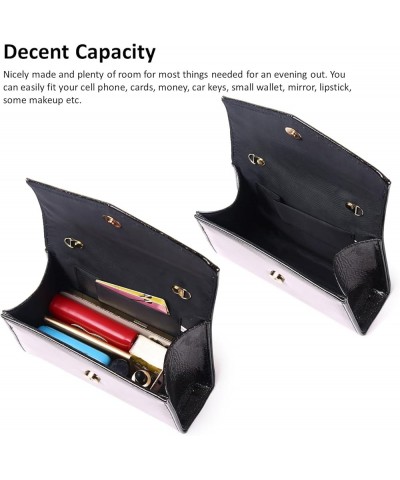 Patent Leather Clutch Purse Glittering Envelope Women Evening Bag for Wedding Party Cocktail Prom Black C052 $9.34 Evening Bags