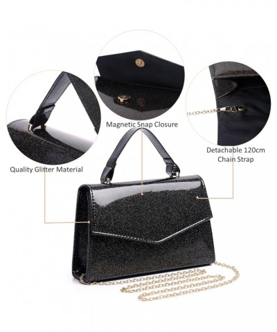 Patent Leather Clutch Purse Glittering Envelope Women Evening Bag for Wedding Party Cocktail Prom Black C052 $9.34 Evening Bags