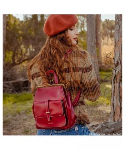 Small Backpack Purse PU Leather Mini Backpack Travel Casual Ladies Shoulder Bag Bordeaux $23.36 Backpacks