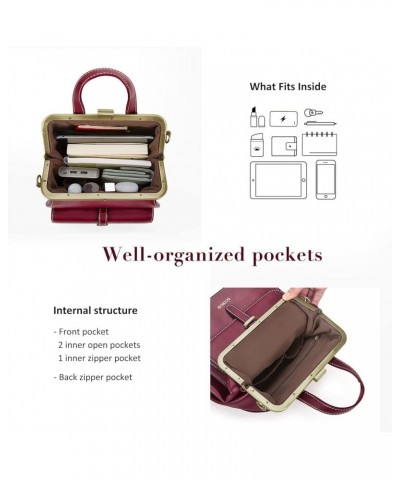 Small Backpack Purse PU Leather Mini Backpack Travel Casual Ladies Shoulder Bag Bordeaux $23.36 Backpacks