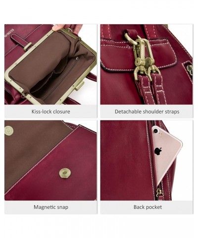 Small Backpack Purse PU Leather Mini Backpack Travel Casual Ladies Shoulder Bag Bordeaux $23.36 Backpacks