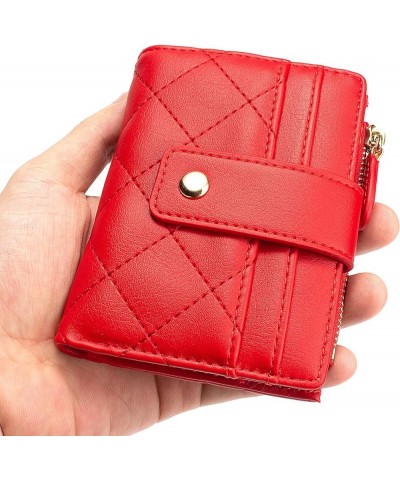 Wallets for Women Small Coin Purse Card Holder Wallet Front Zipper Pocket Mini Slim Bifold Wallets (Blue) Burgundy $10.82 Wal...