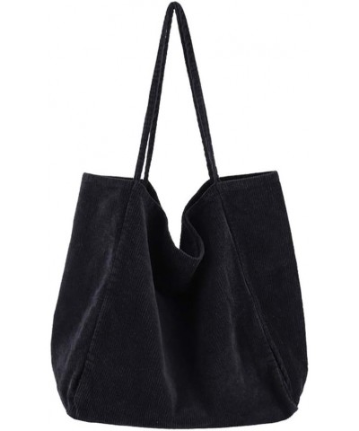 Women Shoulder Bags Corduroy Bag Handbag Work Bags Hobo Tote Bags Black $15.95 Totes