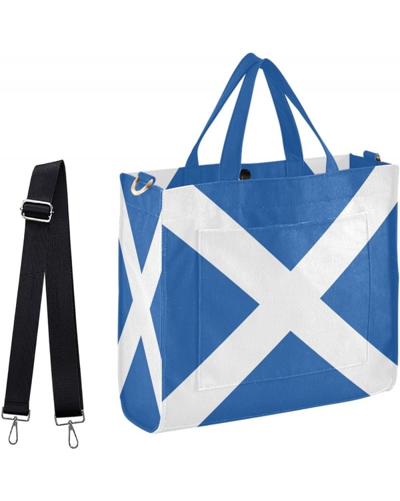 Womens Flag Of Scotland Satchel Tote Crossbody Bag for Weekender Travel Beach Gym Multi05 $13.47 Totes