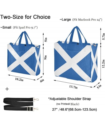 Womens Flag Of Scotland Satchel Tote Crossbody Bag for Weekender Travel Beach Gym Multi05 $13.47 Totes