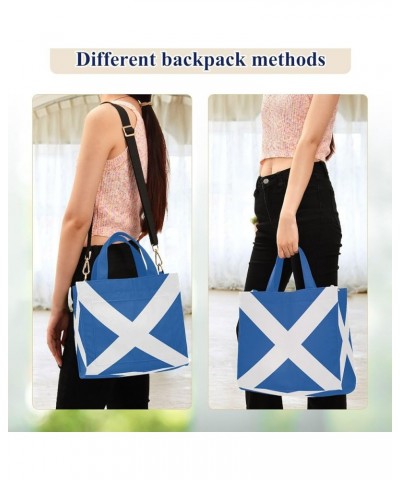 Womens Flag Of Scotland Satchel Tote Crossbody Bag for Weekender Travel Beach Gym Multi05 $13.47 Totes