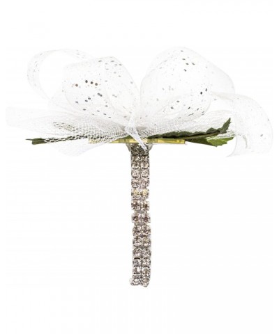 Sophisticated Premade Corsage Wristlet Floral Accessories, White/Silver $12.56 Wristlets