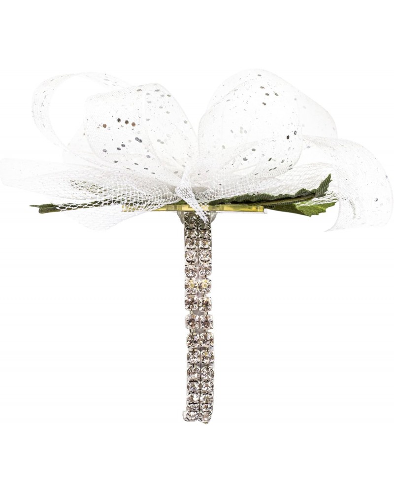 Sophisticated Premade Corsage Wristlet Floral Accessories, White/Silver $12.56 Wristlets