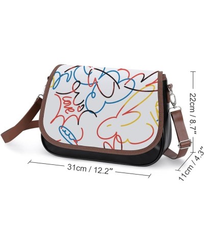 Fashion Crossbody Bags Women's Shoulder Bags Classic City Leather Satchels Hobo Bags Leaves Spring Color9 $25.49 Hobo Bags