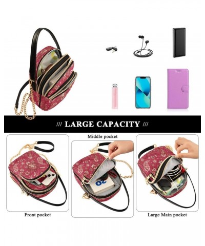 Vintage Floral Blossom Crossbody Bag Small Shoulder Handbags Leather Purse for Women $10.66 Crossbody Bags