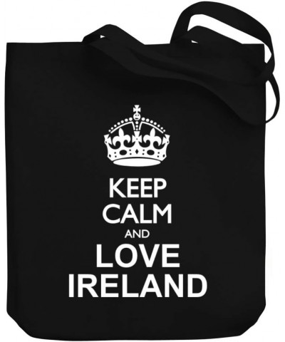 Keep calm and love Ireland Canvas Tote Bag 10.5" x 16" x 4 $19.20 Totes