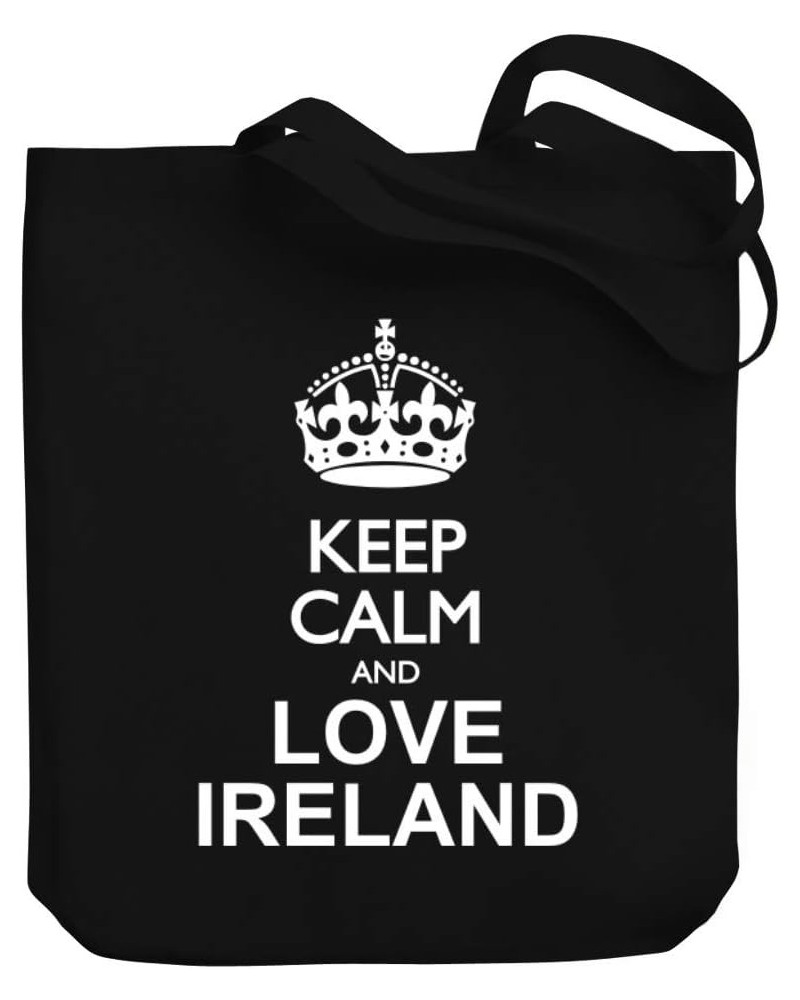 Keep calm and love Ireland Canvas Tote Bag 10.5" x 16" x 4 $19.20 Totes