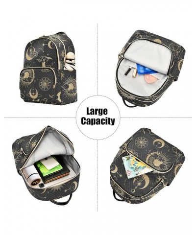 Moon Sun Stars Starry Sky Mini Backpack Purse for Women Travel Bag Fashion Daypack Back Pack Shoulder Bag Multicolor Small $1...