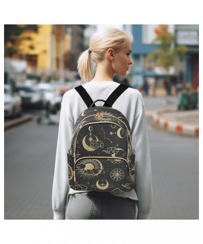 Moon Sun Stars Starry Sky Mini Backpack Purse for Women Travel Bag Fashion Daypack Back Pack Shoulder Bag Multicolor Small $1...