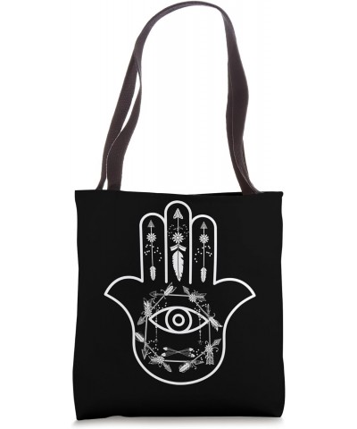 Feathered All Seeing Eye Hamsa Hand Tote Bag $12.79 Totes