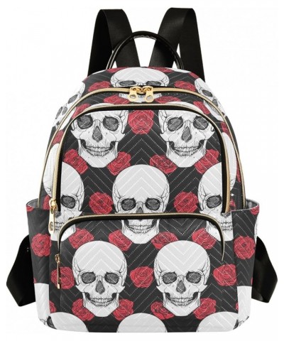 Mini Backpack Purse for Women Lightweight Girls Small Size Skull Tribal Style Rose School Teens College Traveling Small $16.8...