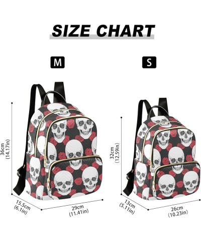 Mini Backpack Purse for Women Lightweight Girls Small Size Skull Tribal Style Rose School Teens College Traveling Small $16.8...